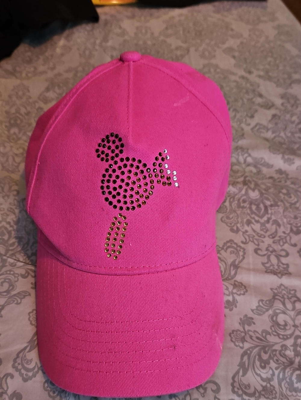 Disney Hot Pink Rhinestone Baseball Cap